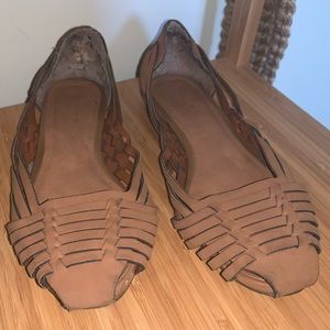 Vegan Leather Huaraches Flats